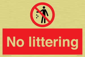 No littering